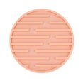 thumbnail image 1 of Boreal Craft Silicone Round Insulated Soft Vertical Pattern Water Drain Easy To Clean High Temperature And Low Temperature Place Mats for Kitchen Table round Dining Table Set And Think Table Fabric, 1 of 2
