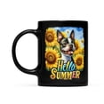 thumbnail image 2 of Boston Terrier Hello Summer Sunshine Sunflowers Spring Retro Vintage Mug Gentleman Dog Lover Gifts Coffee Tea Cup - 00008, 2 of 4