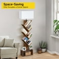 thumbnail image 3 of OUTONLIFE Floor Lamp with Shelf,Tree Bookcasewith Light, 7-Tier Floor Standing Bookcase for Living Room Bedroom, Office, Brown, 3 of 10