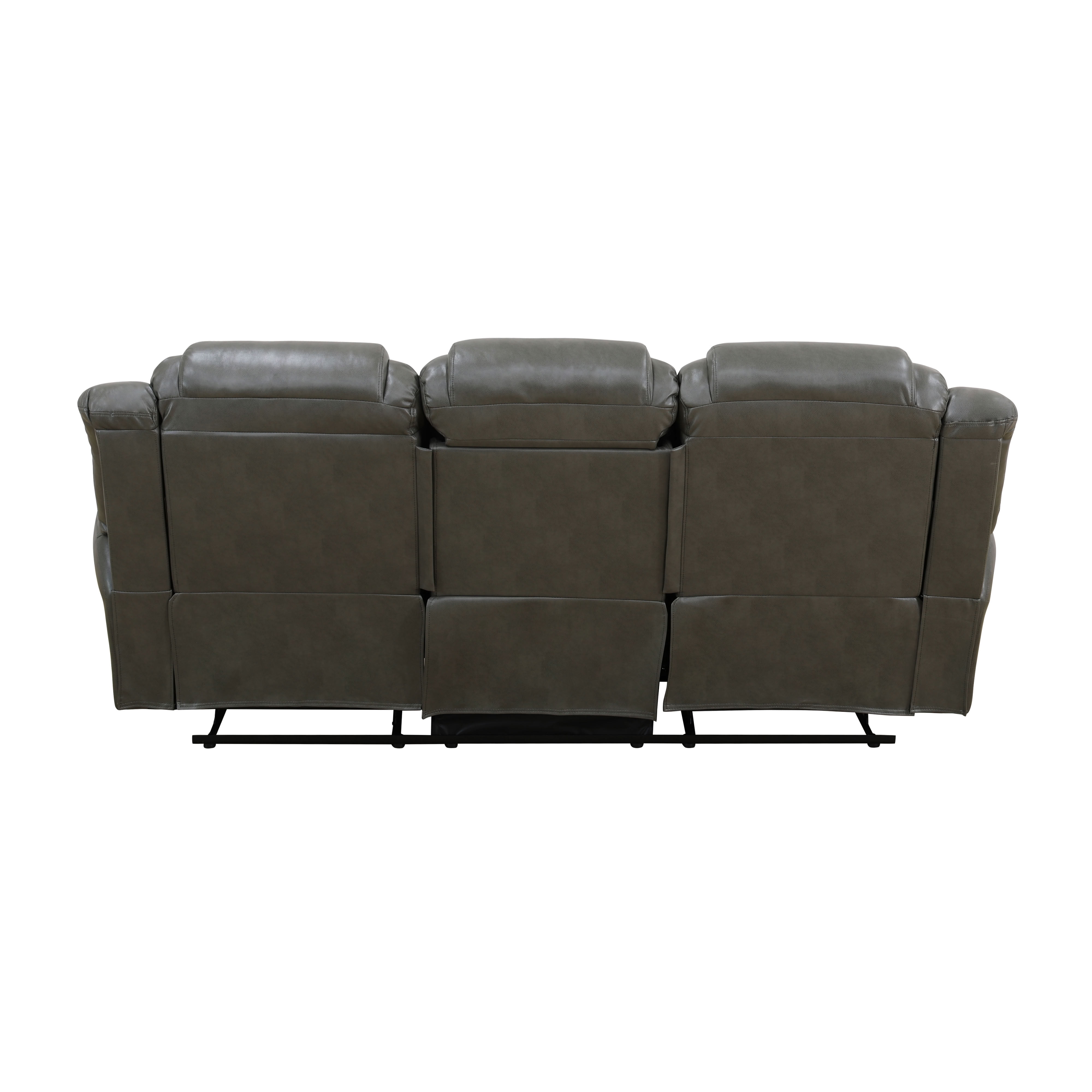MAYEERTY 3-Seater Leather Recliner Sofa, Reclining Sectional 3 Seater for Family Living Room Home Theater