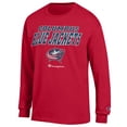 thumbnail image 2 of Men's Champion Red Columbus Blue Jackets Long-Sleeve Jersey T-Shirt, 2 of 3