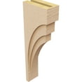 thumbnail image 5 of 4"W x 8"D x 24"H Thin Rockford Rough Cedar Woodgrain TimberThane Corbel, Primed Tan, 5 of 6