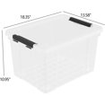 thumbnail image 3 of 40 Quart Plastic Storage Bin with Lid, Clear Storage Tote Bin, Pack of 4, 3 of 5