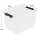 thumbnail image 3 of 40 Quart Plastic Storage Bin with Lid, Clear Storage Tote Bin, Pack of 4, 3 of 5