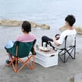 thumbnail image 2 of Chaise Pliante d'Extérieur Tabouret d'Extérieur Portable Chaise de Plage Résistante au Poids Camping, 2 of 8