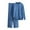 Blue, variant on Women's High Neck Sweater & Wide Leg Pants Set - Knitted Two Piece - Autumn/Winter - One Size