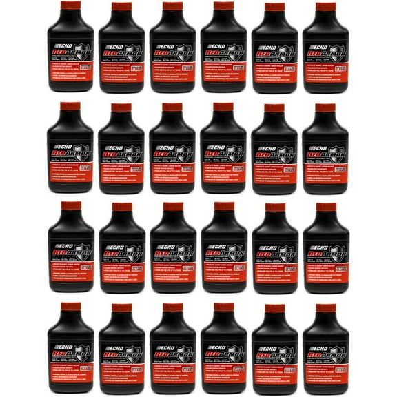 24 Pack of Echo Red Armor 2-Stroke Engine Oil 5.2 oz Bottle 50:1 Mix for 2 Gallons 6550002S-24PK