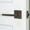 thumbnail image 5 of Viaggio Qadmil_Prv_234_Lh Quadrato Left Handed Solid Brass Privacy Door Lever Set - Chrome, 5 of 7