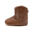 thumbnail image 4 of Baby Boys Girls Western Cowboy Ankle Boots, Soft Sole Side Hook Loop First Walker Boots for Infant Toddler Dress Shoes, 4 of 6