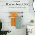 thumbnail image 6 of KOKOSIRI Hand Towel Bars 16 Inches Bathroom 2-Tiers Ladder Towel Rails Towel Holders Wall Mounted Towels Shelves Rack Brushed Stainless Steel, B5008BR-L16, 6 of 9