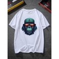 thumbnail image 2 of Playera de Manga Corta con gráfico Favorito de Run Camisa para HombreMen's T-shirt, Chimpanzee Graphic Print Sports T-shirt For Summer, Fashion Loose Fit Short Sleeve Tees, Perfect For Big & Tall Ma, 2 of 8