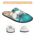 thumbnail image 3 of Fotbe Ocean Wave Crash Pantuflas Peludas para Mujer con Estampado, Zapatillas de Peluche, Zapatos de Invierno para Casa, Uso Interior y Exterior-Medium, 3 of 8