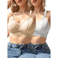 thumbnail image 1 of Set De 2 Brasieres Peto Push Up Mujer Unitalla Ultrasoft Sin Varilla Cómodo, 1 of 5