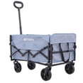 thumbnail image 6 of GOTRAX Collapsible Folding Wagon Cart, 100L Storage & 350LB Capacity Garden Wagons for Camping & Beach, Gray, 6 of 11