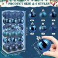 thumbnail image 2 of 36 piezas Boules de Noël Décorations d'arbre de Noël Boules de Noël en Plastique 6 estilos Adornos Suspensión Boules Décoratives Scintillantes pour Noël, Mariages, Festivals,, 2 of 5