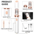 thumbnail image 5 of Pluxyepil Pro 3.0 Women Face Epilator, Painless Facial Hair Remover for Eyebrows Lip Chin, Waterproof Cordless Multi Functional Shaver for Arms & Underarms, White, 5 of 14