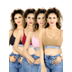 thumbnail image 1 of Set de 4 Bras Mujer Unitalla Con Copas Push Up Peto Medio Comodidad Sin Varilla, 1 of 5