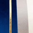 thumbnail image 4 of Funda de cojín de terciopelo con diseño de rayas de cuero azul marino, blanco y dorado, con diseño de patchwork, moderna y lujosa, para sofá, sala de estar, dormitorio y coche, 4 of 7