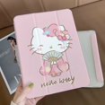 thumbnail image 1 of Kawaii Sanrio Hello Kitty Ipad Protective 2021 Anti-fall Three-Fold Cute Cartoon Protective Case Plus Pen Slot Toy Gift for Girl, 1 of 7