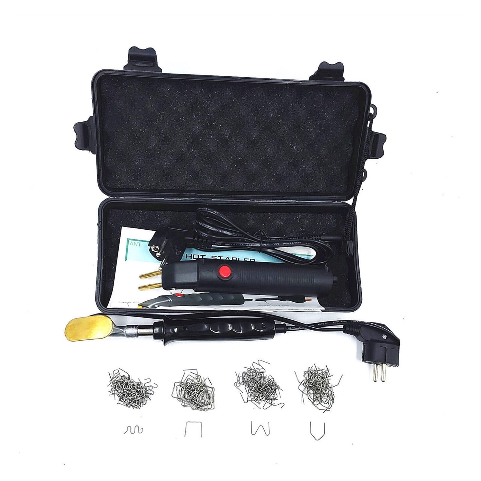 Plastic Repair Gun Hot Plastic Stapler Repair Bumper Weld Gun Plastic Welder Hot Melt Welding Nail Repair Soldering Iron Staples