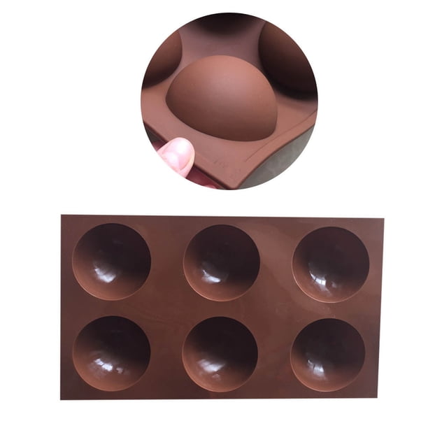 Cateissary Molde de bola de hielo de 6 ranuras para pastel, Fondant, forma de de Chocolate, molde de silicona para repostería, utensilios para hornear Herramientas y accesorios para hornear PC 1 Cateissary HA001596-00