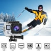 4K WIFI Sports Action Camera, Ultra HD Waterproof Cam DV Camcorder with 16MP Remote Control 30M 170 Degree Wide Angle 2.0 Inch LCD 100 Feet Underwater
