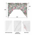 thumbnail image 5 of Vintage Spring Floral Swag Valances for Windows, Small Curtains Drapes, Botanical Summer Pink Green Kitchen Window Curtains Over Sink Rod Pocket Window Treatment Valance for Bedroom/Bathroom 56"x36", 5 of 5