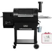 ASMOKE AS700P 700 sq. in. Skylights Wood Pellet Grill Smoker 8 in 1 BBQ - Black