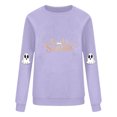 thumbnail image 4 of FDGIU Women's Halloween Sweatshirt 2025 - Spooky Ghost and Pumpkin Graphic Long Sleeve, Cute Fall Pullover Top, Funny Crewneck Cozy Seasonal Fashion, 4 of 4