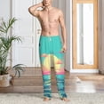 thumbnail image 6 of Lsque Retro Palm Beach Sunset Print Men's Pajama Pants, Lounge Pant - Comfortable Home Wear,Elastic Waistband, Stylish Design-XX-Large, 6 of 9