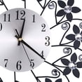 thumbnail image 2 of Forme de Fleur de Luxe Rétro Diamant Rond Quartz Horloge Art Mur Horloge Muet Décor de Salon de la Maison, 2 of 7