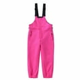 thumbnail image 3 of SERTG Children's Pants Color Blocked Zipper Multi Pocket Workwear Pants Winter Windproof Waterproof Warm and Thick Skiing Pants Long Pants for Kids 3-13 Years(Hot Pink,3-4 Years), 3 of 3