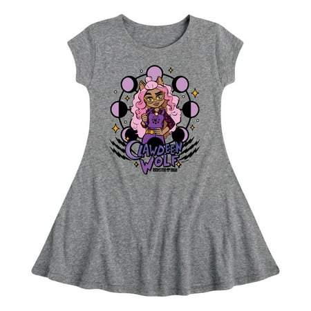 

Monster High - Clawdeen Wolf - Toddler And Youth Girls Fit And Flare Dress