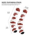 thumbnail image 2 of Compression Socks For Women And Men - Steak Print Red White Compression Socks Circulation For Workout, 2 of 2