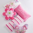 thumbnail image 3 of Levtex Home - Merrill - Kids Decorative Pillow (12x24in.) - 3D Flowers - Pink, Purple, Green and White, 3 of 4