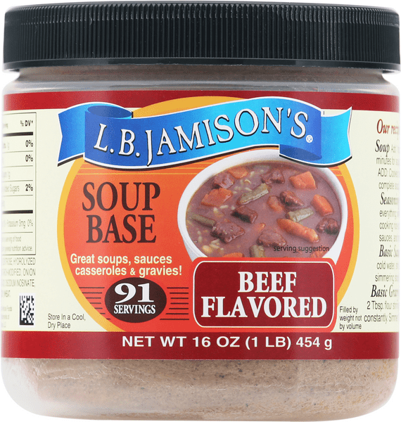 L.B. Jamison's Beef Flavored Soup Base, 2Pack 16 oz. Jars