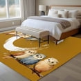 thumbnail image 4 of 8'x10' Area Rugs, Japanese Style Indoor Outdoor Area Rug for Living Room Bedroom, Brown Country Vintage Owl Birds Branches Washable Bathroom Rugs Kitchen Floor Carpet Mats Home Decor Aesthetic, 4 of 8