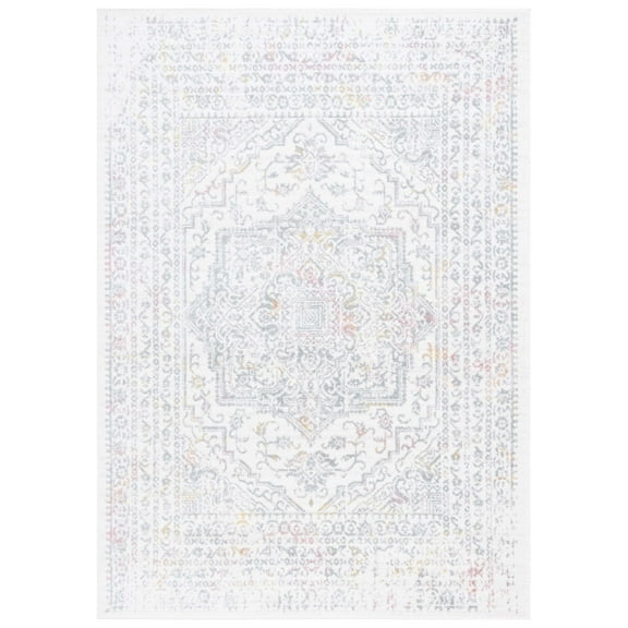 SAFAVIEH Layla Janine Oriental Area Rug, Ivory Grey/Pink, 4'5" x 6'5"