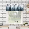 thumbnail image 2 of Foggy Forest Valance Curtain, Green Coniferous Tree Silhouette Mist Landscape Windows Curtain Valance for Kitchen Dining Room Canteens Home Decor, One Panel 54x18in, 2 of 6
