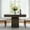 Black, variant on M optimized Square Dining Table for 4, Modern Wood Farmhouse Kitchen Table with Pedestal Base, Dining Tables for Kitchen, Living Room, Cafe, Apartment, Small Spaces