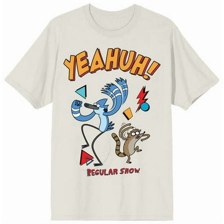 Regular Show Yeahuh! Adult Tofu Crew Neck Short Sleeve T-shirt-XXL