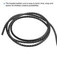 thumbnail image 4 of Uxcell Round Braided Leather Cord, 3mm Genuine Braided Leather Cords, Black(2.2 Yards), 4 of 6