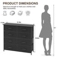thumbnail image 7 of PayLessHere 8-Drawer Fabric Dresser for Bedroom,Closet Dresser with Metal Frame and Wooden Top Tall Storage Tower for Closet,Living Room and Entryway,Black, 7 of 7