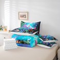 thumbnail image 4 of Erosebridal Cute Axolotl Comforter Set Twin 7 Pcs Kawaii Ocean Sealife Fish Anchor Decor Salamander Bedding Set Reptile Animal Bed in a Bag with Comforter,Sheets, 4 of 5