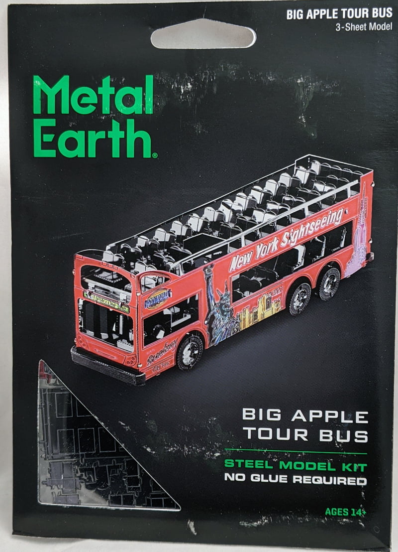 Fascinations Metal Earth New York Big Apple City Tour Bus 3D Laser Cut Model Kit
