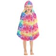 thumbnail image 7 of Toddler Hooded Beach Towel 24x50 Kids Bath Towels Soft Quick Dry for Swim Pool Boys Girls Colorful Tie Dye, 7 of 7