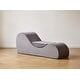US Pride Furniture Ergon for Yoga High Density Polyurethane Foam Chaise Lounge for Living Room in Grey