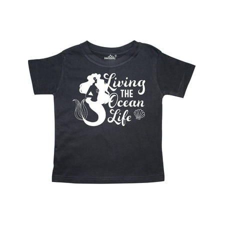 

Inktastic Living The Ocean Life with Mermaid Silhouette Gift Toddler Toddler Girl T-Shirt