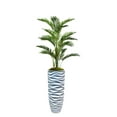 thumbnail image 1 of Vintage Home Artificial Faux Real Touch 70" Tall Palm Tree With Burlap Kit And Resin Planter, 1 of 2