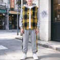 thumbnail image 2 of HCNTES Boys Clothes Flannel Plaid Shirt Sweatshirt Pullover Jacket Cardigan Pants Set 2PCS Kids Boys Fall Winter Outfits Sets 1 2 3 4 5 6 7 8 9 Years, 2 of 6